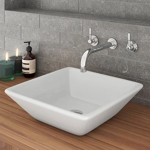 Lazio Square Counter Top Basin - 0TH - 410 X 410mm 5 Lazio Square Counter Top Basin - 0TH - 410 X 410mm - Image 5
