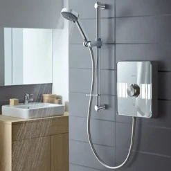 Aqualisa - Lumi Electric Shower With Adjustable Head - Chrome -Villeroy Shop lme8501 d2n