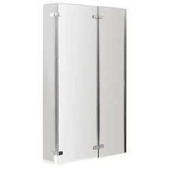 Milan Shower Bath - 1500mm L Shaped With Double Hinged Screen + Panel -Villeroy Shop lshapedshowerbath1500mmincdoublehingedscreend2 1