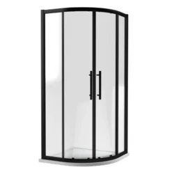 Hudson Reed Apex Matt Black Quadrant Shower Enclosure - Various Size Options -Villeroy Shop m900qbpe8l