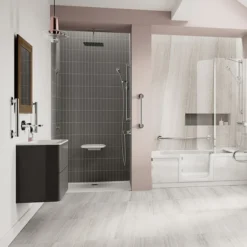 Milton 415mm Fold Down Shower Seat - White