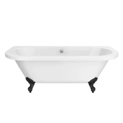 Admiral 1685 Back To Wall Roll Top Bath + Matt Black Leg Set -Villeroy Shop mbadmiral1685b n d1