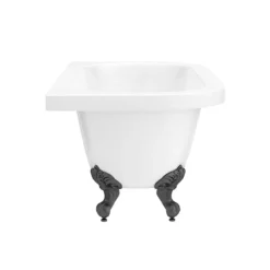 Admiral 1685 Back To Wall Roll Top Bath + Matt Black Leg Set -Villeroy Shop mbadmiral1685b n d2