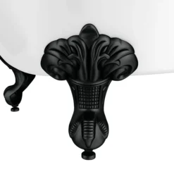 Appleby 1550 Roll Top Shower Bath + Matt Black Leg Set -Villeroy Shop mbap15b d1