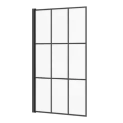 Appleby 1550 Roll Top Shower Bath With Matt Black Grid Screen + Leg Set -Villeroy Shop mbap15bs d3