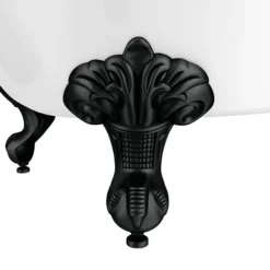 Appleby 1700 Roll Top Shower Bath With Matt Black Grid Screen + Leg Set -Villeroy Shop mbap17bs d1