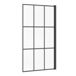 Appleby 1700 Roll Top Shower Bath With Matt Black Grid Screen + Leg Set -Villeroy Shop mbap17bs d3