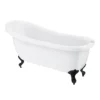Oxford 1710 Roll Top Slipper Bath + Matt Black Leg Set