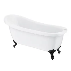 Oxford 1710 Roll Top Slipper Bath + Matt Black Leg Set