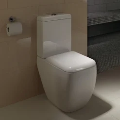 RAK Metropolitan Close Coupled Modern Toilet + Soft Close Seat -Villeroy Shop metpakscdl d1