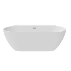 Mileto 1700 X 800 Curved Back To Wall Modern Bath With Chrome Waste 9 Mileto 1700 X 800 Curved Back To Wall Modern Bath With Chrome Waste -Villeroy Shop mfb61c d2