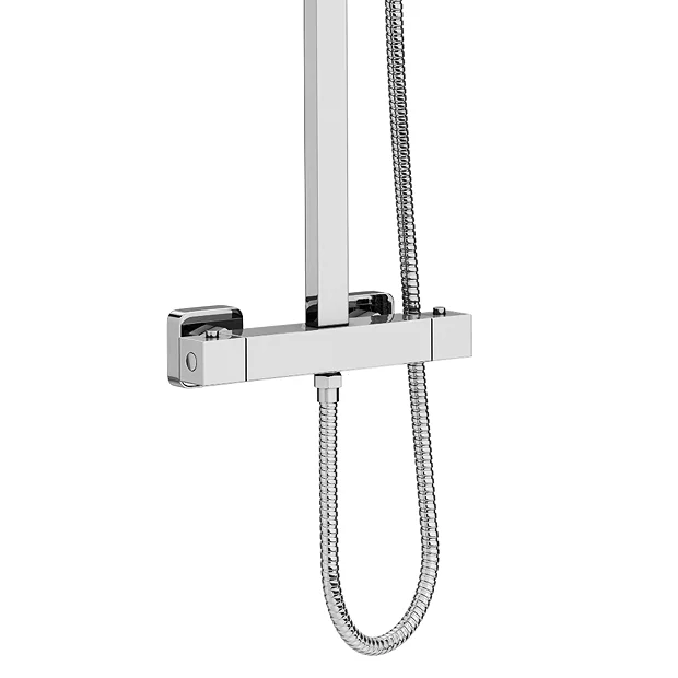 Milan Modern Square Thermostatic Shower (300 X 300mm Head - Chrome) 4 Milan Modern Square Thermostatic Shower (300 X 300mm Head - Chrome) - Image 4