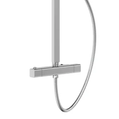 Milan Deluxe Cool Touch Square Thermostatic Shower (300 X 300mm Head - Chrome) -Villeroy Shop mil2ct d3