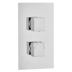 Milan Square Modern Shower System With Handset, 4 Body Jets + 200 X 200mm Shower Head