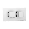 Milan Square Thermostatic 3 Way Concealed Shower Valve With Diverter - Chrome