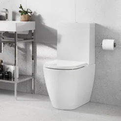 Britton Bathrooms Milan Rimless Close Coupled Toilet + Soft Close Seat
