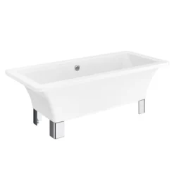 Milan 1520 Square Modern Roll Top Bath With Legs