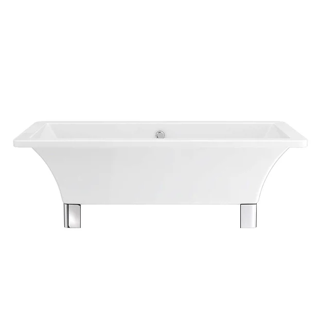 Milan 1520 Square Modern Roll Top Bath With Legs 3 Milan 1520 Square Modern Roll Top Bath With Legs - Image 3