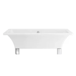 Milan 1690 Modern Square Roll Top Bath + Chrome Leg Set -Villeroy Shop milan1690modernsquarerolltopbathwithchromelegsetd2