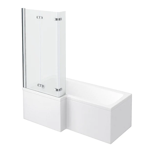 Milan Square Shower Bath - 1700mm Inc. Double Hinged Screen + MDF Panel 5 Milan Square Shower Bath - 1700mm Inc. Double Hinged Screen + MDF Panel - Image 5