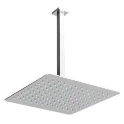 Milan Twin Concealed Shower Valve Inc. Ultra Thin 300 X 300mm Head + Vertical Arm -Villeroy Shop milantwinconcealedshowervalveincultrathinheadwithverticalarmd2