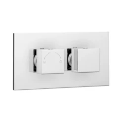 Milan Twin Concealed Shower Valve Inc. Ultra Thin 300 X 300mm Head + Vertical Arm