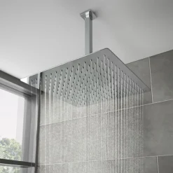 Milan Twin Concealed Thermostatic Valve + 400x400mm Rainfall Shower Head -Villeroy Shop milsp06 d7