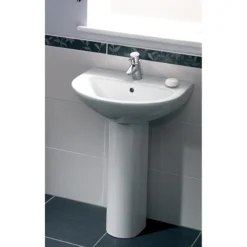 VitrA - Milton Basin And Pedestal - 1 Tap Hole -Villeroy Shop milton 45 d1