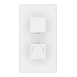 Milan Twin Square Concealed Shower Valve With Diverter - Chrome -Villeroy Shop misvc01dnd1