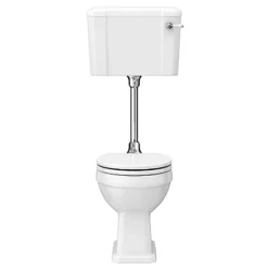 Milton Traditional Comfort Height Mid-Level Toilet + White Soft Close Seat