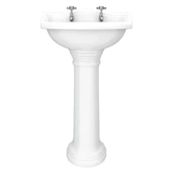 Monaco Traditional Basin + Pedestal (2 Tap Hole) -Villeroy Shop monbasped d2