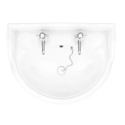 Monaco Traditional Basin + Pedestal (2 Tap Hole)