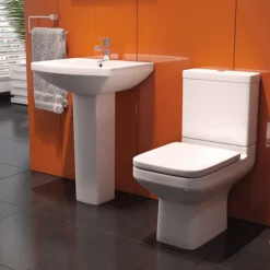 Monza Square Short Projection Toilet + Soft Close Seat