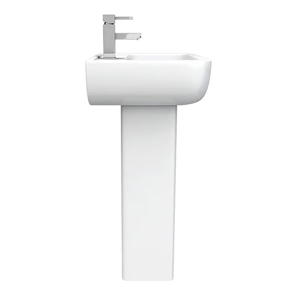 Pro 600 Modern Short Projection Basin & Pedestal (550mm Wide - 1 Tap Hole) 5 Pro 600 Modern Short Projection Basin & Pedestal (550mm Wide - 1 Tap Hole) - Image 5