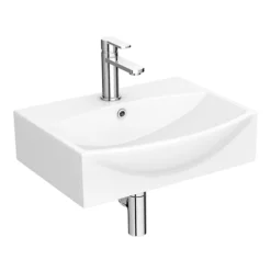 Milton 500 X 400 Wall Hung Bowed Basin (1 Tap Hole)