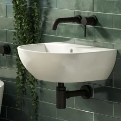 Milton 440 X 365 Wall Hung Curved Basin (0 Tap Hole)
