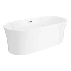 Monza 1700 X 800 Curved Double Ended Free Standing Bath -Villeroy Shop mz13b d1