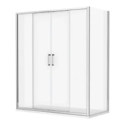 Monza 1400 X 900mm Double Sliding Door Shower Enclosure Without Tray