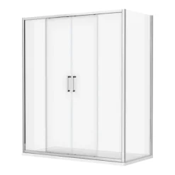 Monza 1400 X 800mm Double Sliding Door Shower Enclosure Without Tray