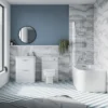 Monza 1700 X 750 Curved Free Standing Corner Bath With Screen
