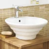 Nuie Round Tiered 460mm Ceramic Counter Top Basin