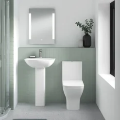 Nuie Ava Rimless Short Projection Close Coupled Toilet + Soft Close Seat