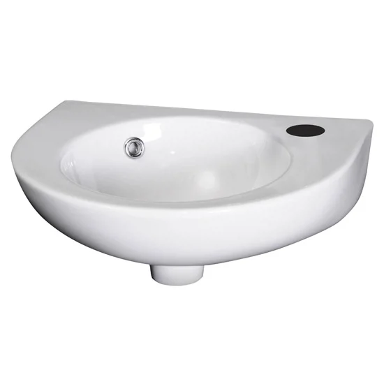 Nuie - Round 450mm Wall Hung Cloakroom Basin - 1 Tap Hole 1 Nuie - Round 450mm Wall Hung Cloakroom Basin - 1 Tap Hole