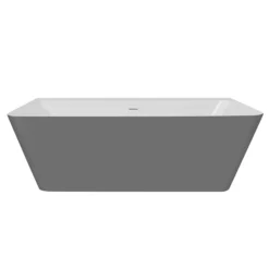 Orion Matt Grey Back To Wall Modern Square Bath (1700 X 740mm) -Villeroy Shop ori17gry nw d2