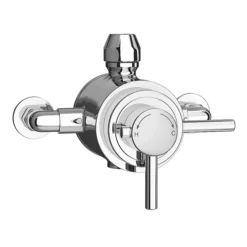 Orion Square Dual Concealed Thermostatic Shower Valve - Chrome