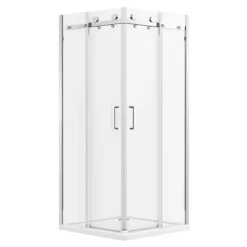 Nova Square 900 X 900mm Frameless Corner Entry Shower Enclosure -Villeroy Shop orionframelesscornershowerenclosure900x900mmdetail1