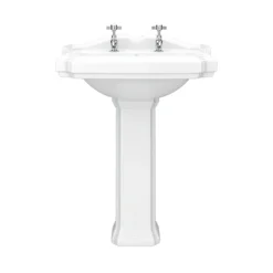 Oxford Ceramic Traditional Basin & Pedestal Set -Villeroy Shop oxbd2
