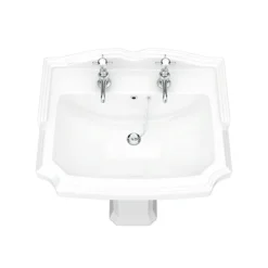 Oxford Ceramic Traditional Basin & Pedestal Set