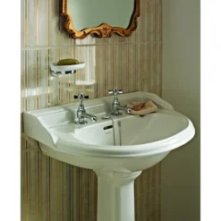 Heritage Dorchester 1TH Standard Basin & Pedestal -Villeroy Shop pdw051pdw09 d1