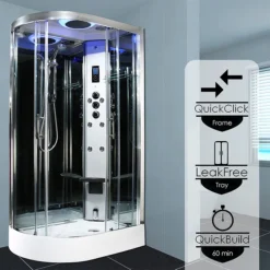 Insignia Premium 1200 X 800mm Steam Shower Chrome Frame
